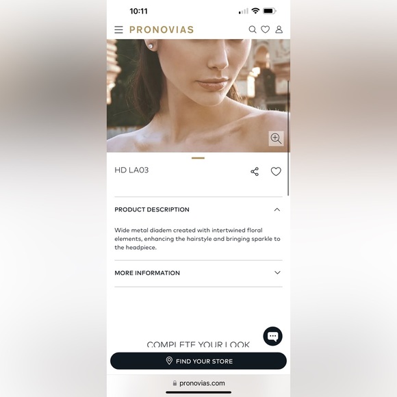 BRAND NWT PRONOVIAS GOLD BRIDAL HEADBAND - Picture 4 of 11